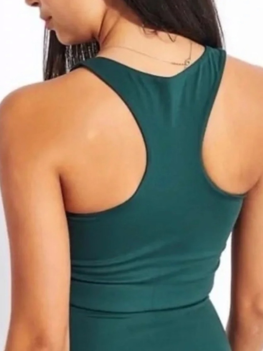 Girlfriend Collective Green Racerback Longline Sports Bra